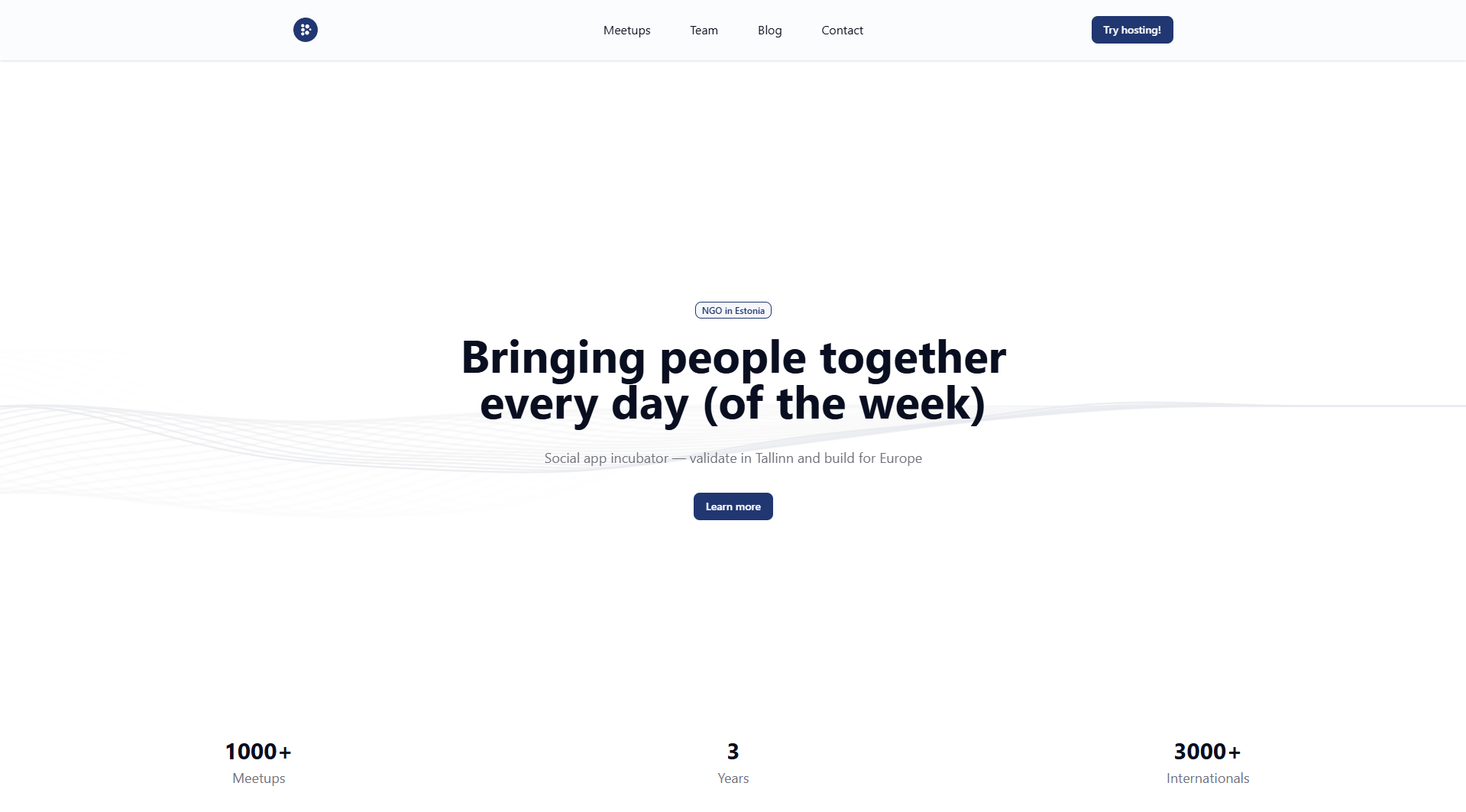 Placeholder project frame for Daily Meetups